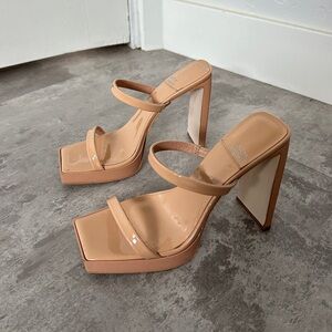 JEFFREY CAMPBELL HUSTLER NUDE PATENT HEEL 👡